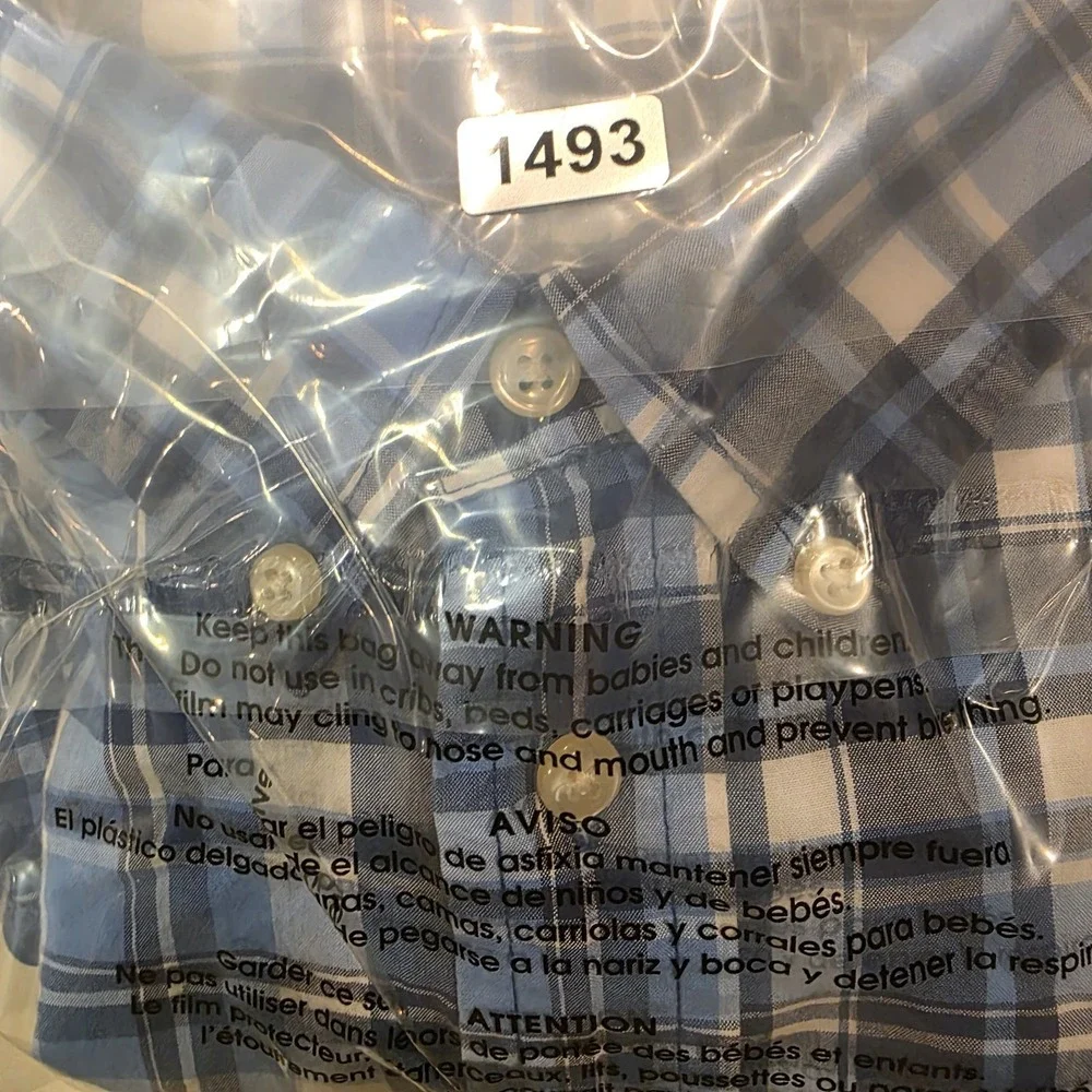 Ralph Lauren Boys 4/4T Plaid Button Down Shirt Blue Pony Cotton Long Sleeve